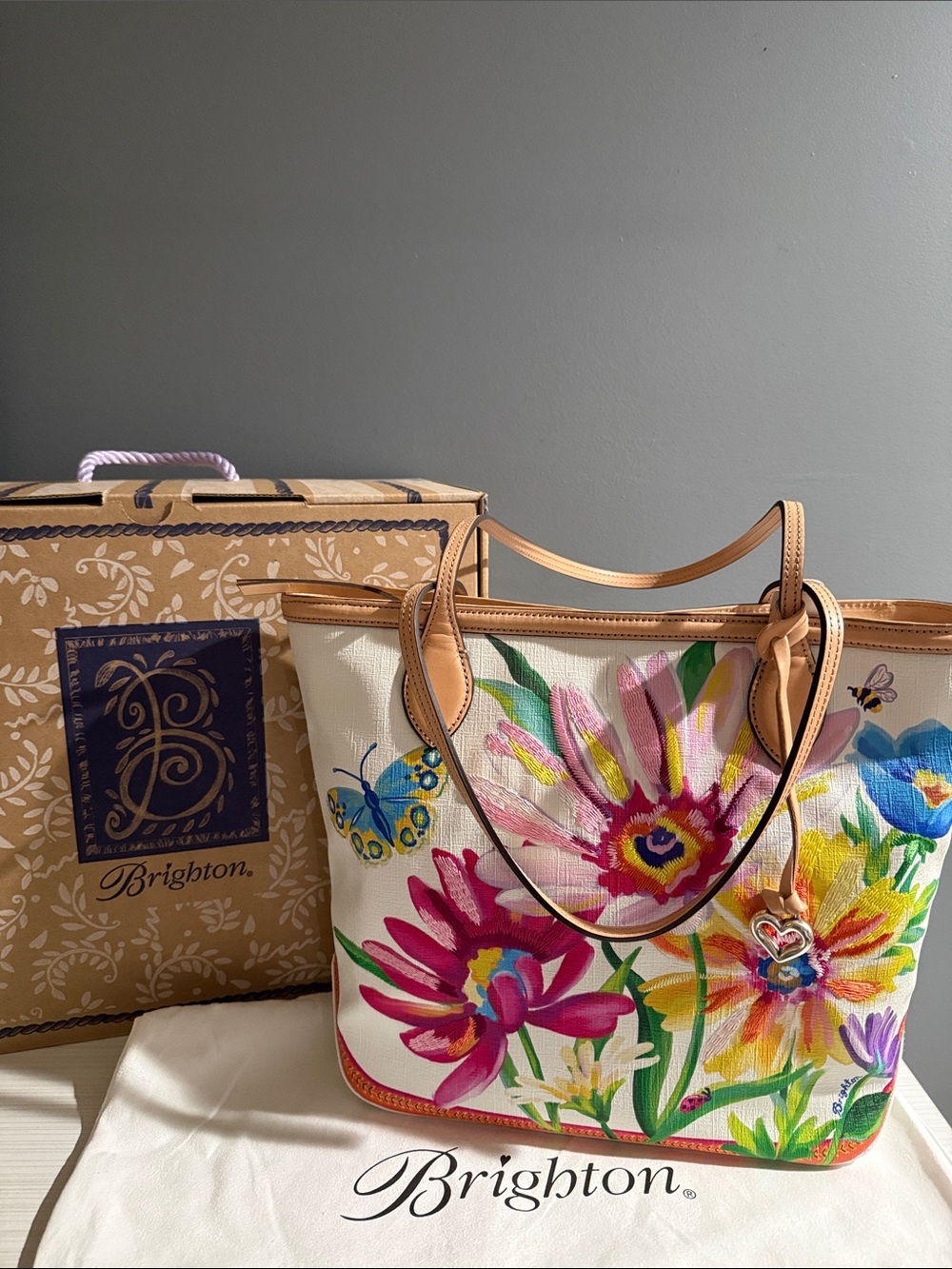 Brighton French Garden Madelyn Tote, nwt includes box and dust bag $455